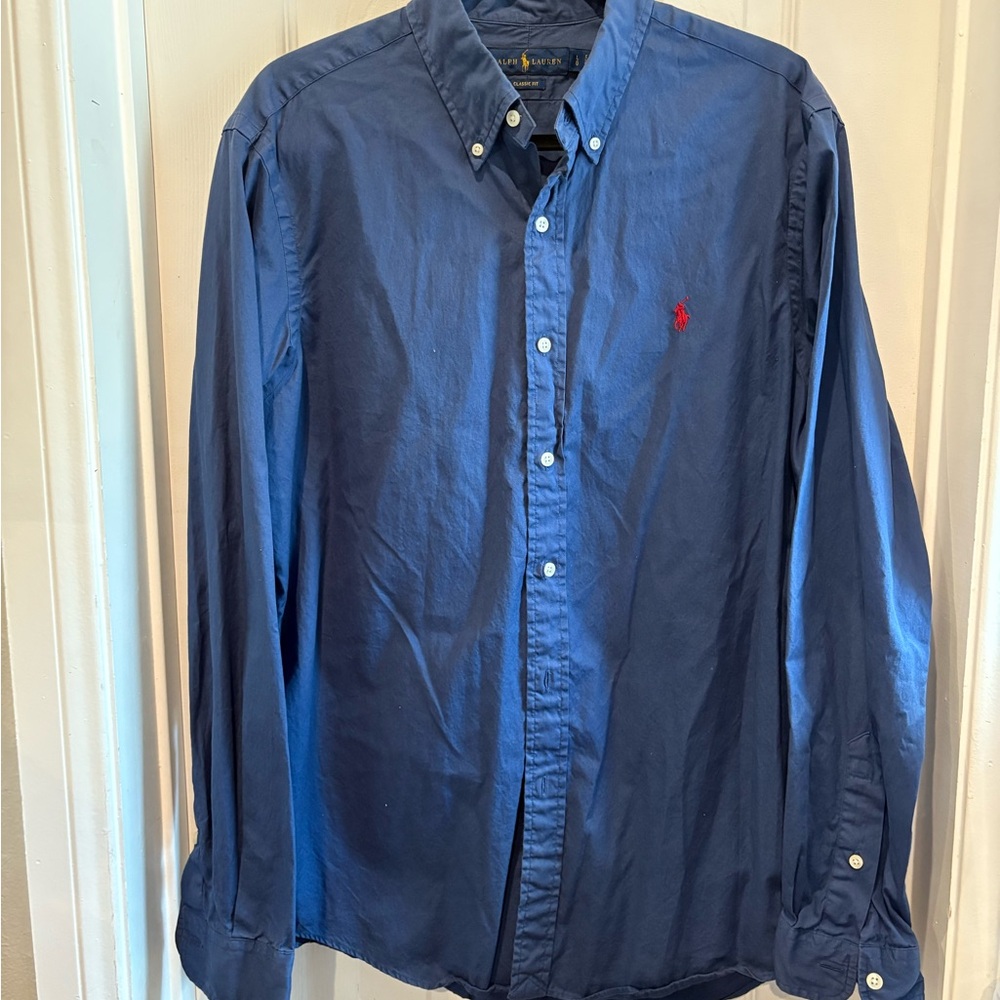 Ralph Lauren Blue Casual Button Down Shirt